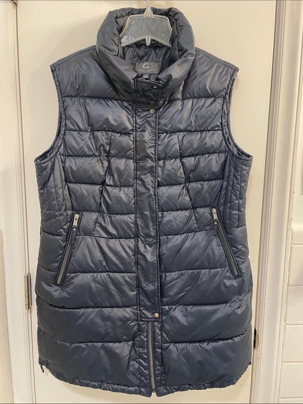 Gallery Navy Quilted Puffer Vest